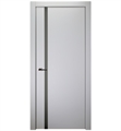 Belldinni UNICA208G-BN Unica 208 Vetro Interior Door in Bianco Noble Finish with Aluminum Edges and Frosted Glass