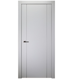 Belldinni UNICA2U-BN Unica 2U Interior Door in Bianco Noble Finish with Aluminum Moldings and Aluminum Edges