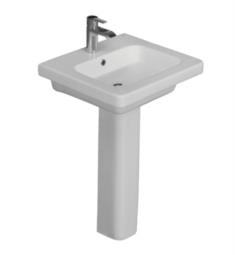 Barclay 3-107WH Resort 21 3/4" Single Basin Rectangular Pedestal Bathroom Sink in White