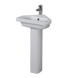 Barclay 3-1091WH Resort 17 3/4" Single Basin Corner Pedestal Bathroom Sink in White