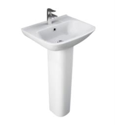 Barclay 3-110WH Eden 17 3/4" Single Basin Pedestal Rectangular Bathroom Sink in White
