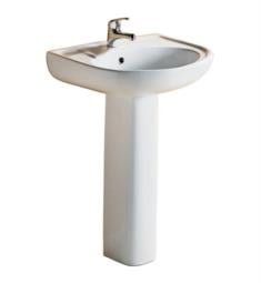 Barclay 3-17WH Cynthia 22 1/2" Single Basin Oval Pedestal Bathroom Sink in White