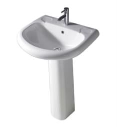 Barclay 3-18WH Orient 26" Single Basin Pedestal Bathroom Sink in White