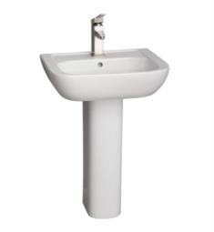 Barclay 3-200WH Caroline 17 3/4" Single Basin Rectangular Pedestal Bathroom Sink in White