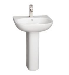 Barclay 3-203WH Tonique 21 3/4" Single Basin Rectangular Pedestal Bathroom Sink in White