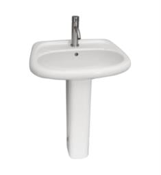 Barclay 3-25WH Flora 24 1/2" Single Basin Oval Pedestal Bathroom Sink in White