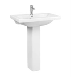 Barclay 3-26WH Mistral 20" Single Basin Rectangular Pedestal Bathroom Sink in White