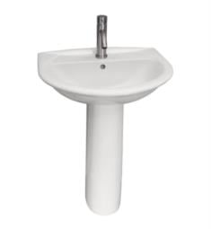 Barclay 3-29WH Karla 20" Single Basin Pedestal Bathroom Sink in White