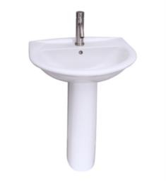 Barclay 3-30WH Karla 23 3/4" Single Basin Pedestal Bathroom Sink in White