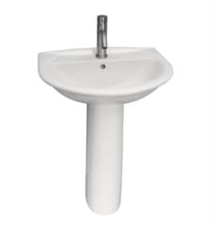 Barclay 3-33WH Karla 21 3/4" Single Basin Pedestal Bathroom Sink in White