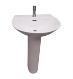 Barclay 3-34WH Reserva 21 3/4" Single Basin Pedestal Bathroom Sink in White