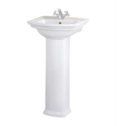 Barclay 3-38WH Washington 18 1/8" Single Basin Rectangular Pedestal Bathroom Sink in White
