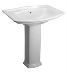 Barclay 3-41WH Washington 25 5/8" Single Basin Rectangular Pedestal Bathroom Sink in White