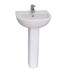 Barclay 3-53WH Compact 17 3/4" Single Basin Pedestal Bathroom Sink in White