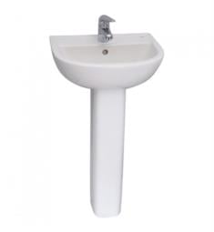 Barclay 3-54WH Compact 19 3/4" Single Basin Pedestal Bathroom Sink in White