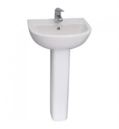 Barclay 3-55WH Compact 21 1/2" Single Basin Pedestal Bathroom Sink in White