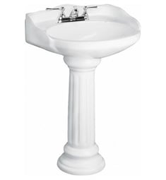 Barclay 3-65 Vicki 21 7/8" Single Basin Oval Pedestal Bathroom Sink
