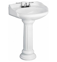 Barclay 3-75 Victoria 26" Single Basin Oval Pedestal Bathroom Sink