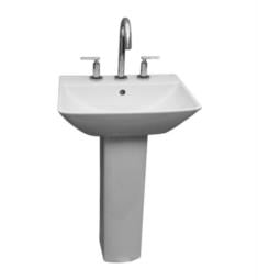 Barclay 3-76WH Summit 19 3/4" Single Basin Rectangular Pedestal Bathroom Sink in White