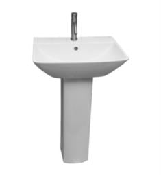 Barclay 3-77WH Summit 23 3/4" Single Basin Rectangular Pedestal Bathroom Sink in White