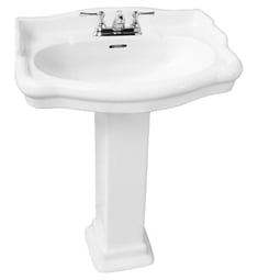 Barclay 3-84 Stanford 660 26" Single Basin Oval Pedestal Bathroom Sink