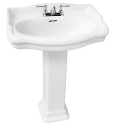Barclay 3-85 Stanford 600 23 5/8" Single Basin Oval Pedestal Bathroom Sink