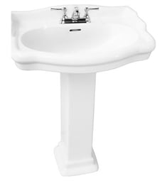 Barclay 3-86 Stanford 550 21 3/4" Single Basin Oval Pedestal Bathroom Sink