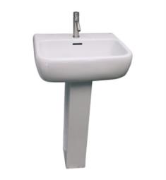 Barclay 3-94WH Metropolitan 20 3/4" Single Basin Rectangular Pedestal Bathroom Sink in White