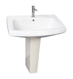 Barclay 3-97WH Galaxy 28 1/8" Single Basin Rectangular Pedestal Bathroom Sink in White