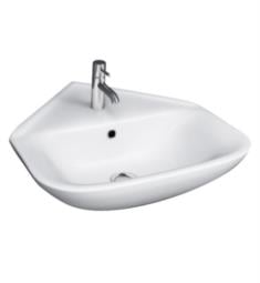 Barclay 4-1109WH Eden 17 3/4" Single Basin Wall Mount Rectangular Bathroom Sink in White