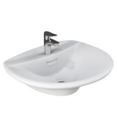 Barclay 4-12WH Venice 20 3/8" Single Basin Wall Mount U-Shaped Bathroom Sink in White