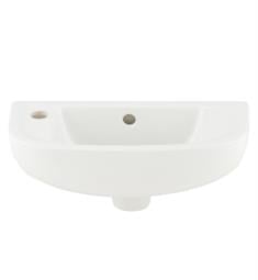 Barclay 4-561WH Compact 17 3/4" Single Basin Wall Mount Bathroom Sink in White