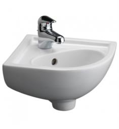 Barclay 4-745WH Petite 17 3/8" Single Basin Corner/Wall Mount Oval Bathroom Sink in White