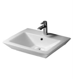 Barclay 4-WH Opulence 22 7/8" Single Basin Vessel Trapezoidal Bathroom Sink in White