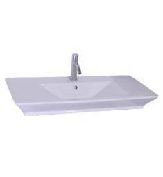 Barclay 4H Opulence 39 1/2" Single Basin Vessel Rectangular Bathroom Sink in White