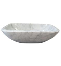 Barclay 7-741MPCA Gessi 16 1/2" Single Basin Vessel Rectangular Bathroom Sink in Polished Carrara Marble