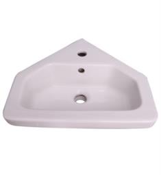 Barclay B-3-1091WH Resort 17 3/4" Single Basin Corner Rectangular Bathroom Sink Only