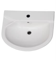 Barclay B-3-42WH Anabel 21 7/8" Single Basin Rectangular Bathroom Sink Only