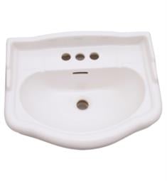 Barclay B-3-84WH Stanford 26" Single Basin Oval Bathroom Sink Only in White