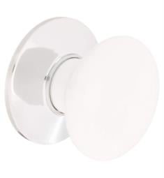 Emtek 86001 Crystal & Porcelain 1 3/8" Ice White Porcelain Cabinet Knob with Brass Base