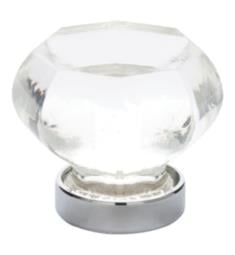 Emtek 86010 Crystal & Porcelain Old Town 1" Clear Crystal Cabinet Knob with Brass Base