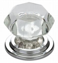 Emtek 86028 Crystal & Porcelain Old Town 1 3/4" Clear Crystal Cabinet Knob