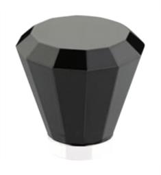 Emtek 86546 Crystal & Porcelain Brookmont 1" Black Crystal Cabinet Knob