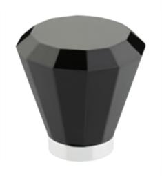 Emtek 86547 Crystal & Porcelain Brookmont 1 1/4" Black Crystal Cabinet Knob