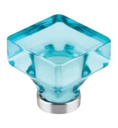 Emtek 86552 Crystal & Porcelain Lido 1 3/8" Cyan Crystal Cabinet Knob