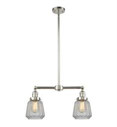 Innovations Lighting 209-G142 Chatham 21" Two Light Clear Glass Single Tier Chandelier with LED or Incandescent Bulb Option