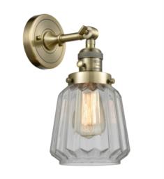 Innovations Lighting 203SW-G142 Chatham 6 1/4" One Light Up/Down Clear Glass Wall Sconce with LED or Incandescent Bulb Option