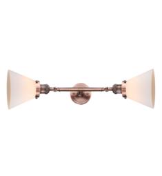 Innovations Lighting 208L-G41 Large Cone 7 3/4" Two Light Wall Mount Vanity Light with LED or Incandescent Bulb Option