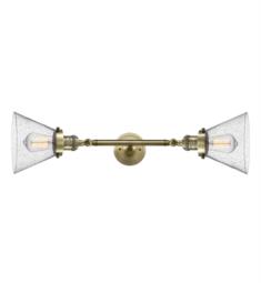 Innovations Lighting 208L-G44 Large Cone 7 3/4" Two Light Wall Mount Vanity Light with LED or Incandescent Bulb Option