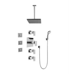 Graff GC1.131A-LM31S Solar/Structure Contemporary Square Thermostatic Set with Body Sprays and Handshower